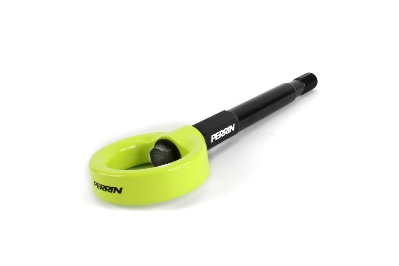 PERRIN 08-14 Subaru WRX/STI Sedan Tow Hook Kit (Rear) - Neon Yellow