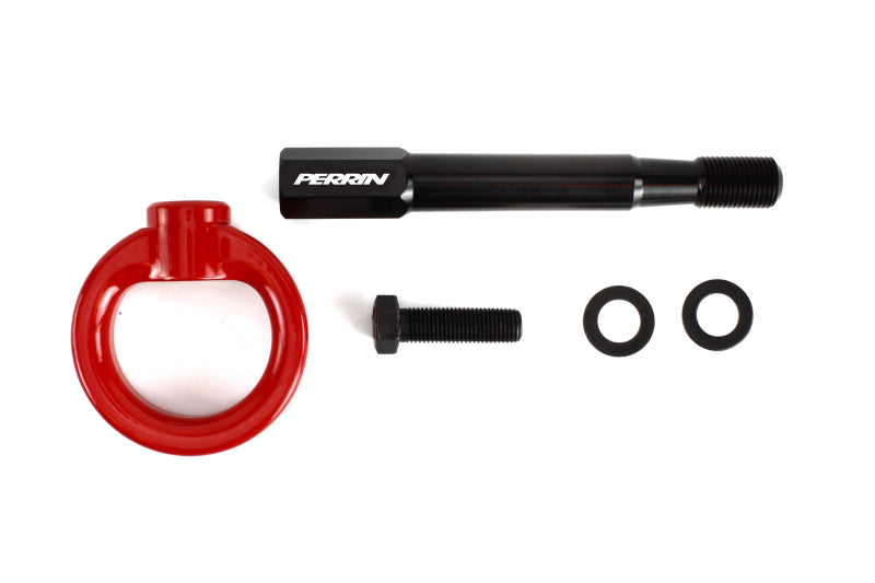 PERRIN 08-14 Subaru WRX/STI Hatchback Tow Hook Kit (Rear) - Red