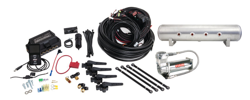 Air Lift Performance 3H (1/4 Air Line 4 Gal 7-PortRaw Aluminum Tank VIAIR 444C Comp)