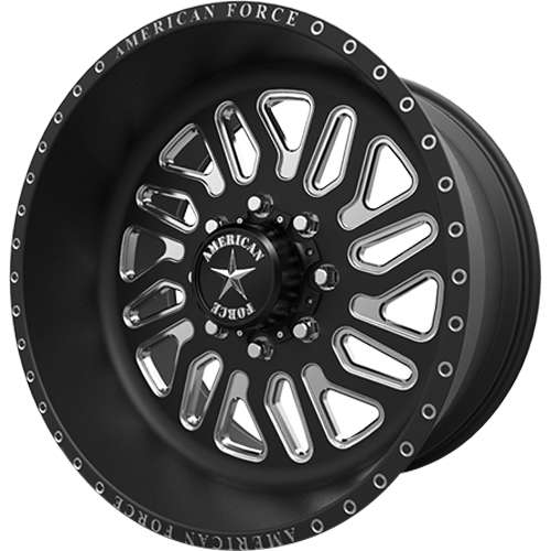 American Force Aero SF G32 22x11 0 Satin Black with Machined Spoke Windows and Accents (Special Force)
