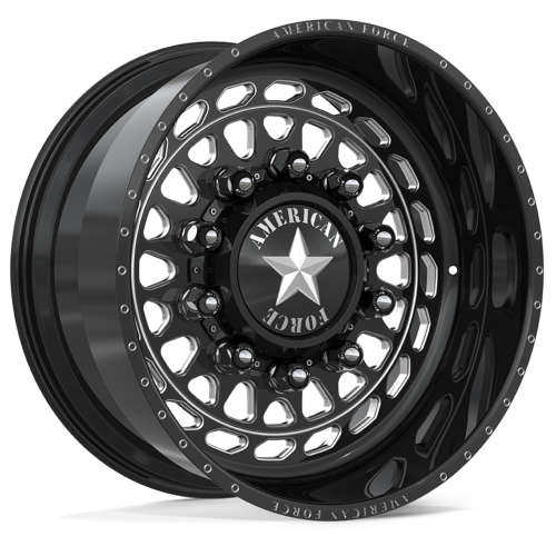 American Force Plex SSBR 6N25 26x14 -73 Gloss Black with Milled Spoke Windows