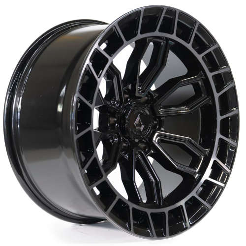 Arena Recon A102 22x10 -18 Gloss Black with Machined Double Dark Tint Spoke Faces and Lip