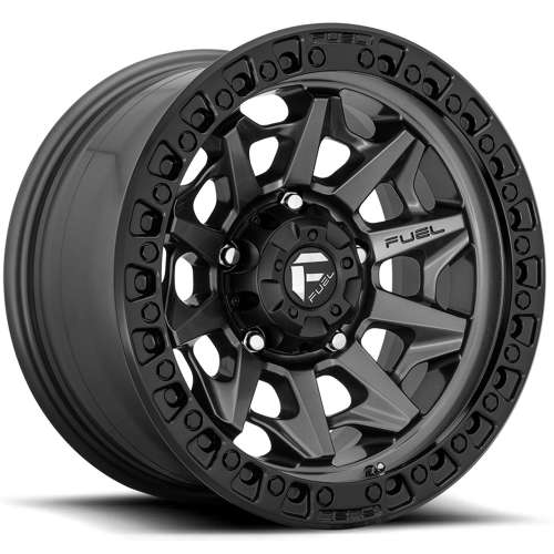 Fuel Covert D716 17x9 -12 Matte Anthracite with a Black Simulated Beadlock
