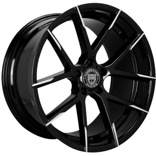 Lexani Stuttgart20x10 +44 Gloss Black with Machined Spoke Tips