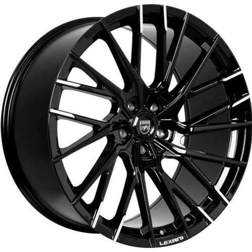 Lexani Velar22x10.5 +32 Gloss Black with Machined Spoke Tips