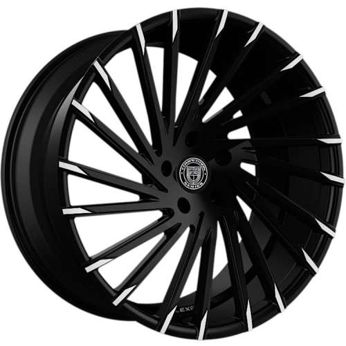 Lexani Wraith20x10 +35 Black with Machined Spoke Tips