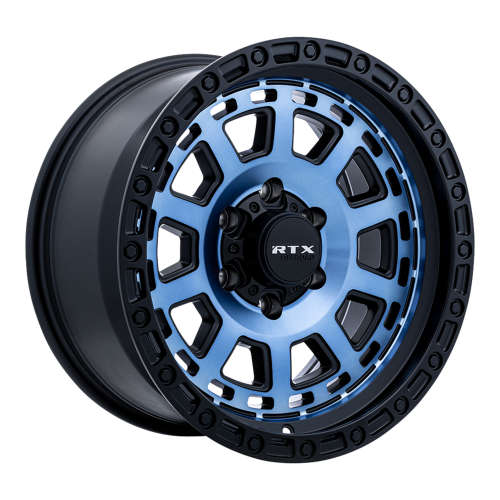 RTX Offroad Titan18x9 0 Midnight Blue with a Black Outer Lip Ring