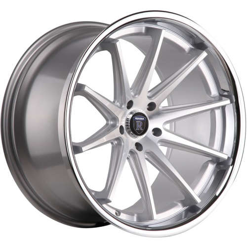 Rohana RC1019x9.5 +40 Silver with Machined Spoke Faces and a Chrome Stainless Steel Lip