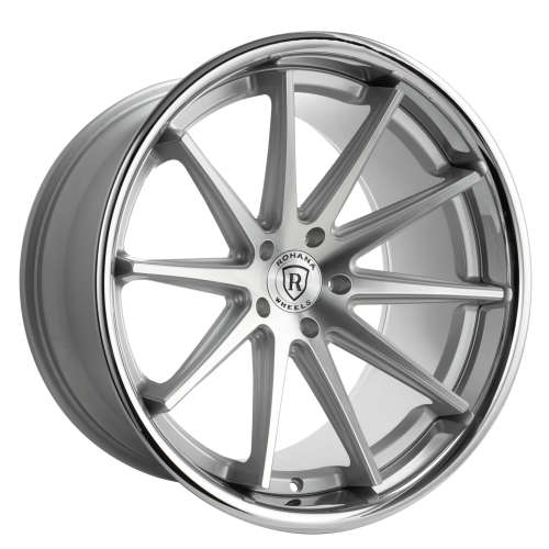 Rohana RFC1019x10.5 +30 Silver with Machined Spoke Faces and a Chrome Stainless Steel Lip