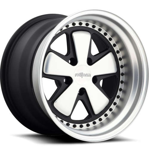 Rotiform Forged FUC18x9.5 +15 Polished with a Matte Clear Coat and a Step Lip with Matte Black Barrel and Exposed Hardware