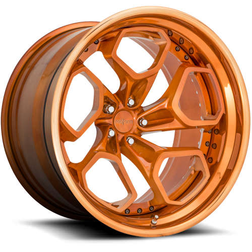 Rotiform Forged HUR-T19x9.5 +35 Brushed Candy Copper with a Step Lip and Exposed Hardware