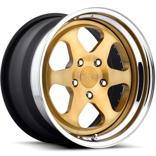 Rotiform Forged MHG19x11 +15 Brushed with Monaco Copper Tint and a Polished Step Lip with Matte Black Barrel and Hidden Hardware