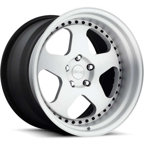 Rotiform Forged ROC19x9.5 +15 Brushed with a Matte Clear Coat and Step Lip with a Matte Black Barrel and Exposed Hardware