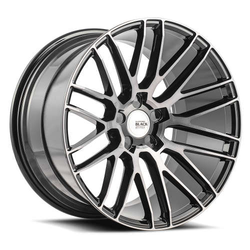 Savini BM1320x10 +15 Gloss Black with Machined Spoke Faces and a Double Dark Tint