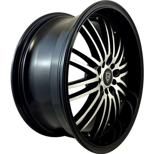 White Diamond W82015x6.5 +35 Gloss Black with Machined Spoke Faces