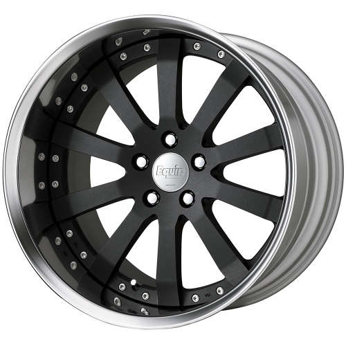 Work Equip E1020x12.5 +65 Black Anodized with a Polished Lip and Exposed Hardware