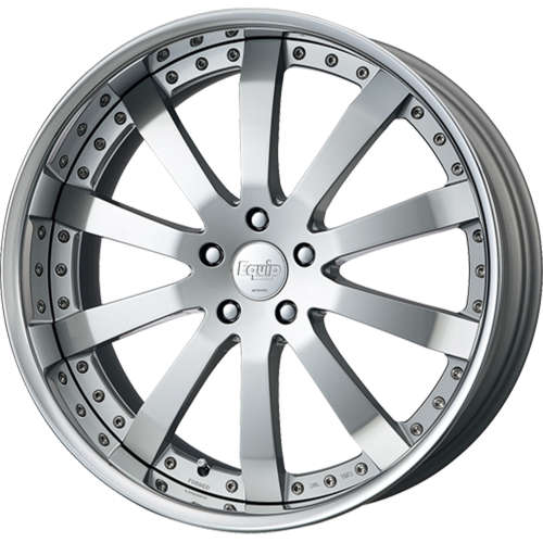 Work Equip E1020x12.5 +52 Polished Silver with a Polished Lip and Exposed Hardware