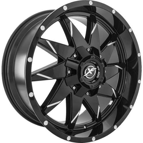 XF Offroad XF-20822x10 -24 Matte Black with Milled Spoke Stripes
