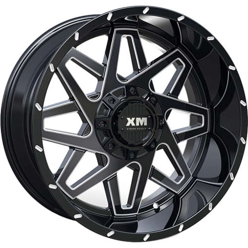 Xtreme Mudder XM-31320x10 -12 Gloss Black with Milled Spoke Edges