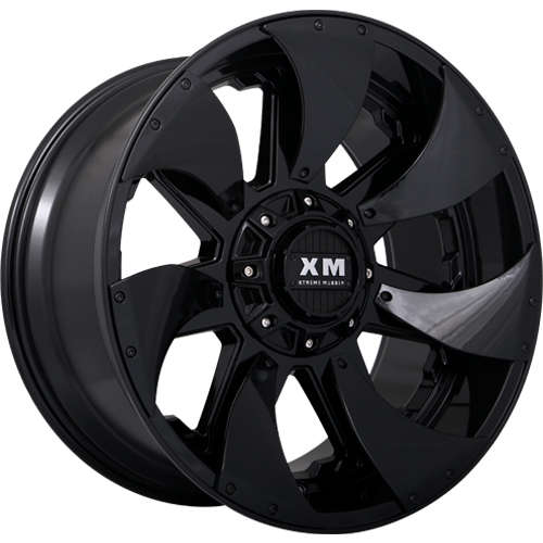 Xtreme Mudder XM-32620x10 0 Gloss Black with Black Inserts