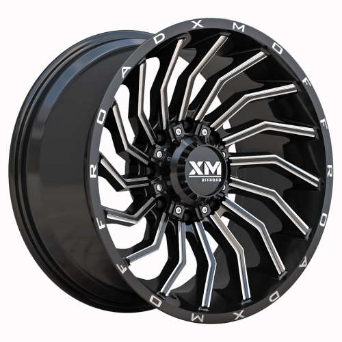 Xtreme Mudder XM-35620x10 -18 Gloss Black with Milled Spoke Accents