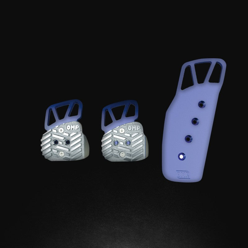 OMP Anodized Aluminum Pedals - Silver (Set of 3)