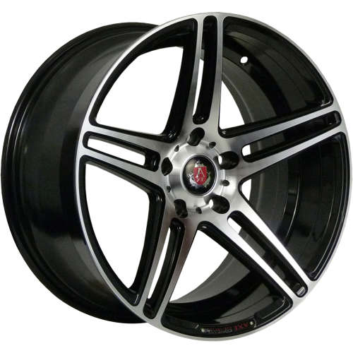 Axe EX1218x8 +35 Gloss Black with Machined Spoke Faces and Outer Lip Ring