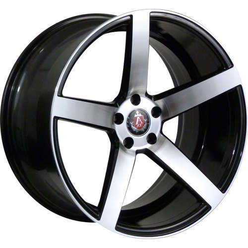 Axe EX1822x10.5 +25 Gloss Black with Machined Spoke Faces and Outer Lip Ring