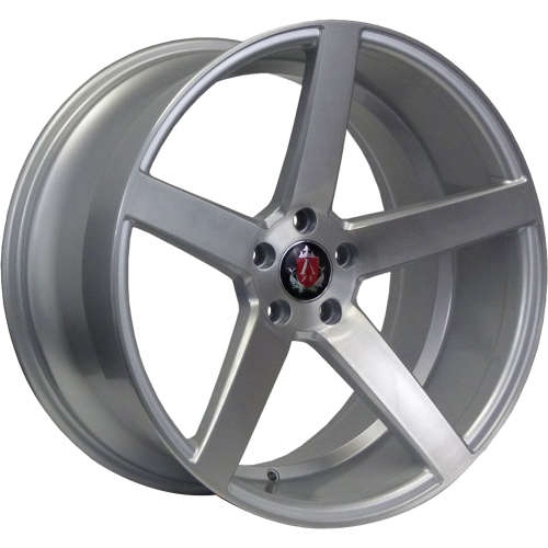 Axe EX1820x9 +38 Gloss Silver with Machined Spoke Faces and Outer Lip Ring