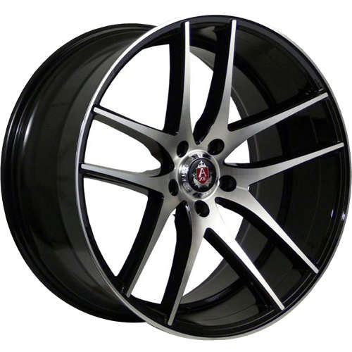 Axe EX1919x9.5 +40 Gloss Black with Machined Spoke Faces and Outer Lip Ring