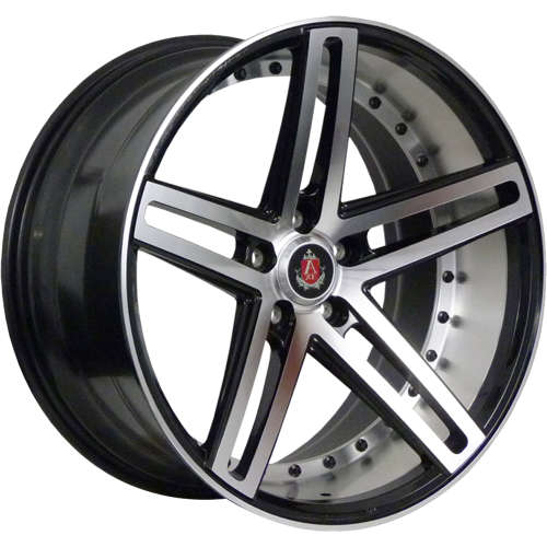 Axe EX2019x9.5 +40 Black with Machined Spoke Faces and Outer Lip Ring and Undercut