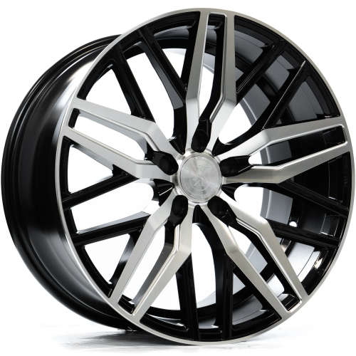 Axe EX3022x9 +20 Gloss Black with Machined Spoke Faces and Outer Lip Ring
