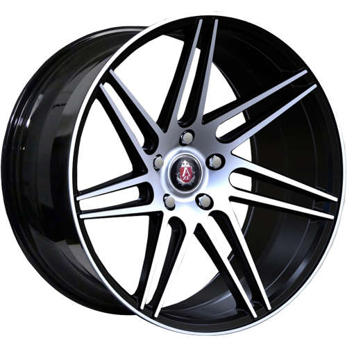 Axe EX3120x9 +25 Gloss Black with Machined Spoke Faces and Outer Lip Ring