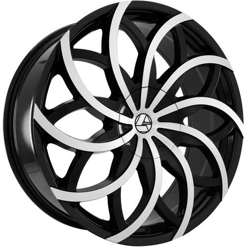 Azara AZA-50430x9.5 +15 Gloss Black with Machined Spokes