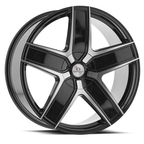 Cavallo CLV-C-3120x8.5 +35 Gloss Black with Machined Spoke Edges