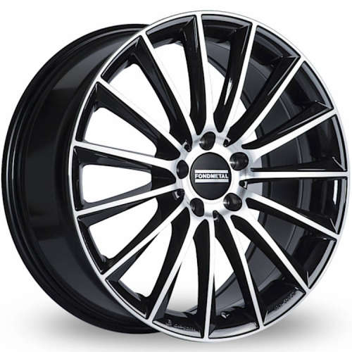 Fondmetal Aidon FMI04 18x8 +48 Gloss Black with Machined Spoke Faces and Outer Lip