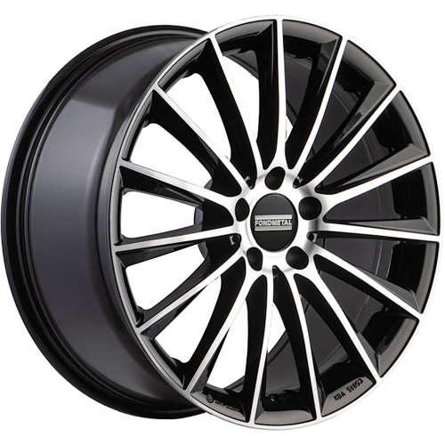 Fondmetal Aidon FMI04 18x8 +48 Gloss Titanium Gray with Machined Spoke Faces and Outer Lip