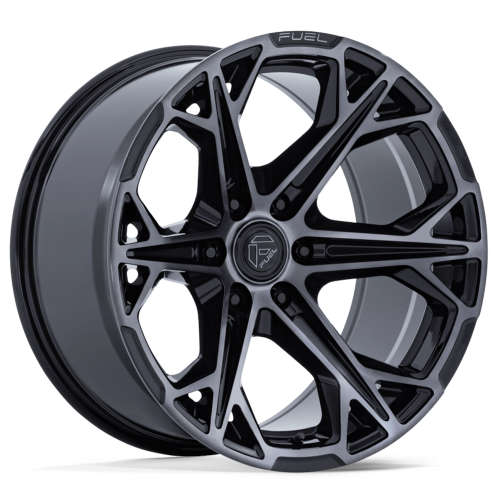 Fuel Hammerhead FC886 20x9 +1 Gloss Black with Machined Spoke Faces and a Dark Clear Tint