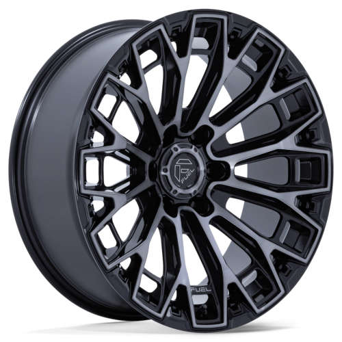 Fuel Trax FC882 20x9 +20 Gloss Black with Machined Spoke Faces and a Dark Tint