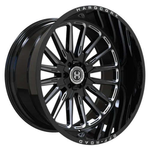 Hardcore Offroad HC24 Brandon 22x10 -19 Gloss Black with Milled Spoke Edges