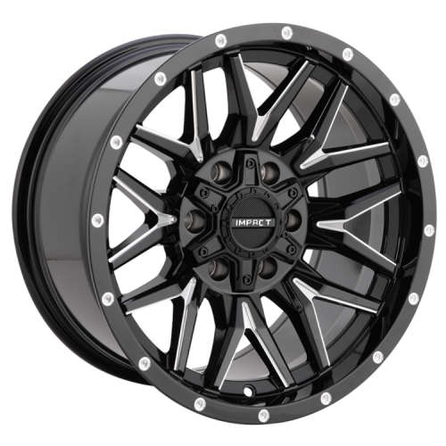 Impact Offroad 819 819GB 17x9 0 Gloss Black with Milled Spoke Edges