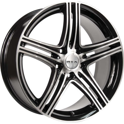 RTX Zen18x7.5 +40 Black with Machined Spoke Faces and Outer Lip Ring