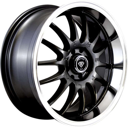 White Diamond W82417x7 +35 Gloss Black with a Chrome Stainless Steel Lip