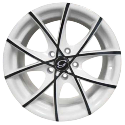 White Diamond W951717x7.5 +38 White with Black Spoke Faces