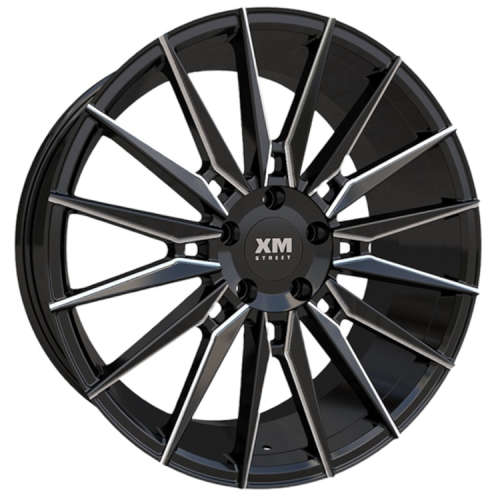 XM Street XM-61020x8.5 +35 Gloss Black with Milled Spoke Edges