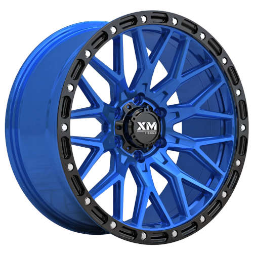 Xtreme Mudder XM-70418x9 0 Candy Blue with a Black Simulated Beadlock
