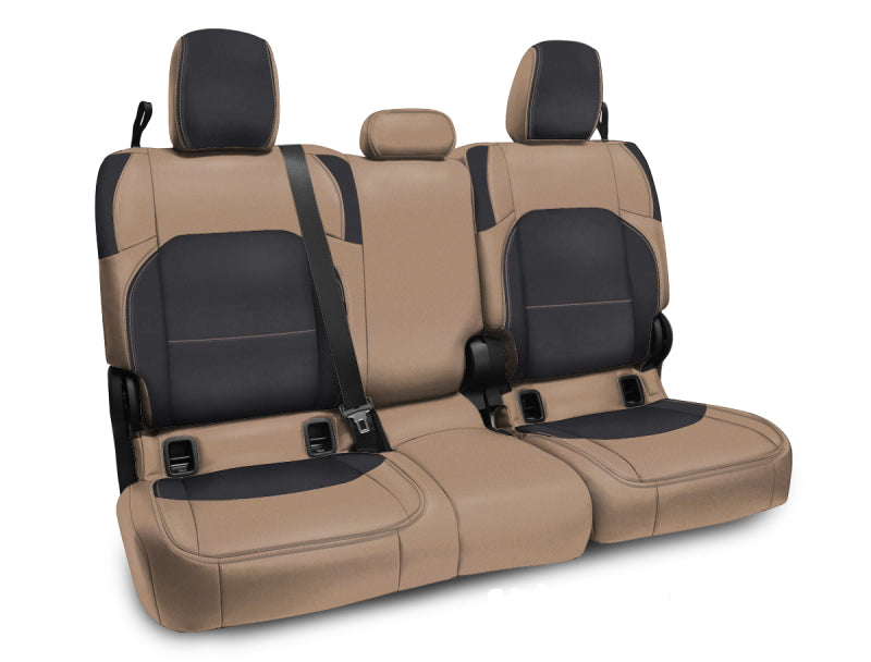PRP2020+Jeep Gladiator JT Rear Bench Cover with Cloth Interior - Black/Tan